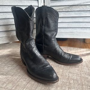 Tecovas 1017 “The Jasper” sz 10.5 D Smooth ostrich black leather